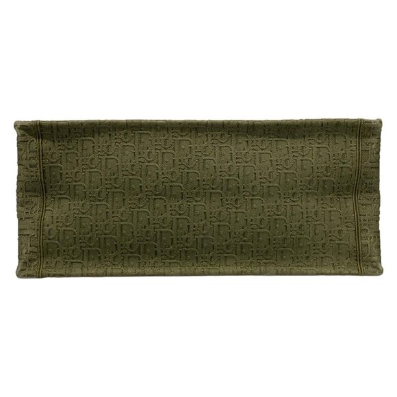 Auth DIOR/ChristianDior Book Tote Large Bag - Khaki Jacquard Tote Bag - Picture 5 of 16